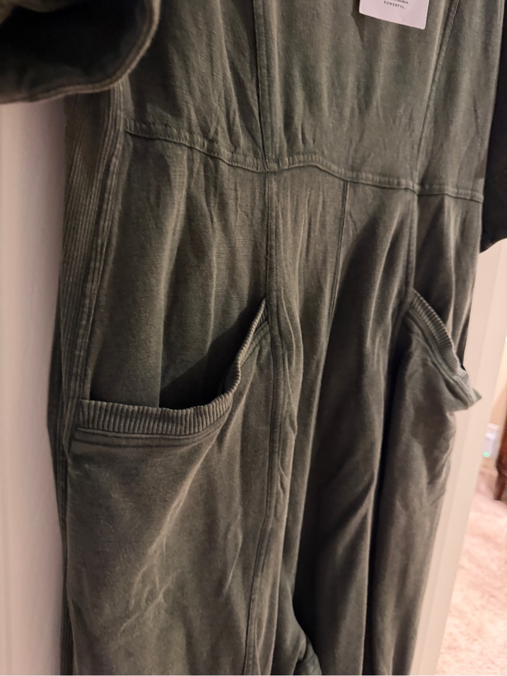 Daily Practice by Anthropologie Moss Green Horizon Wide-Leg Jumpsuit - Picture 6 of 7